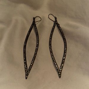 Rebel Designs black diamond teardrop earrings